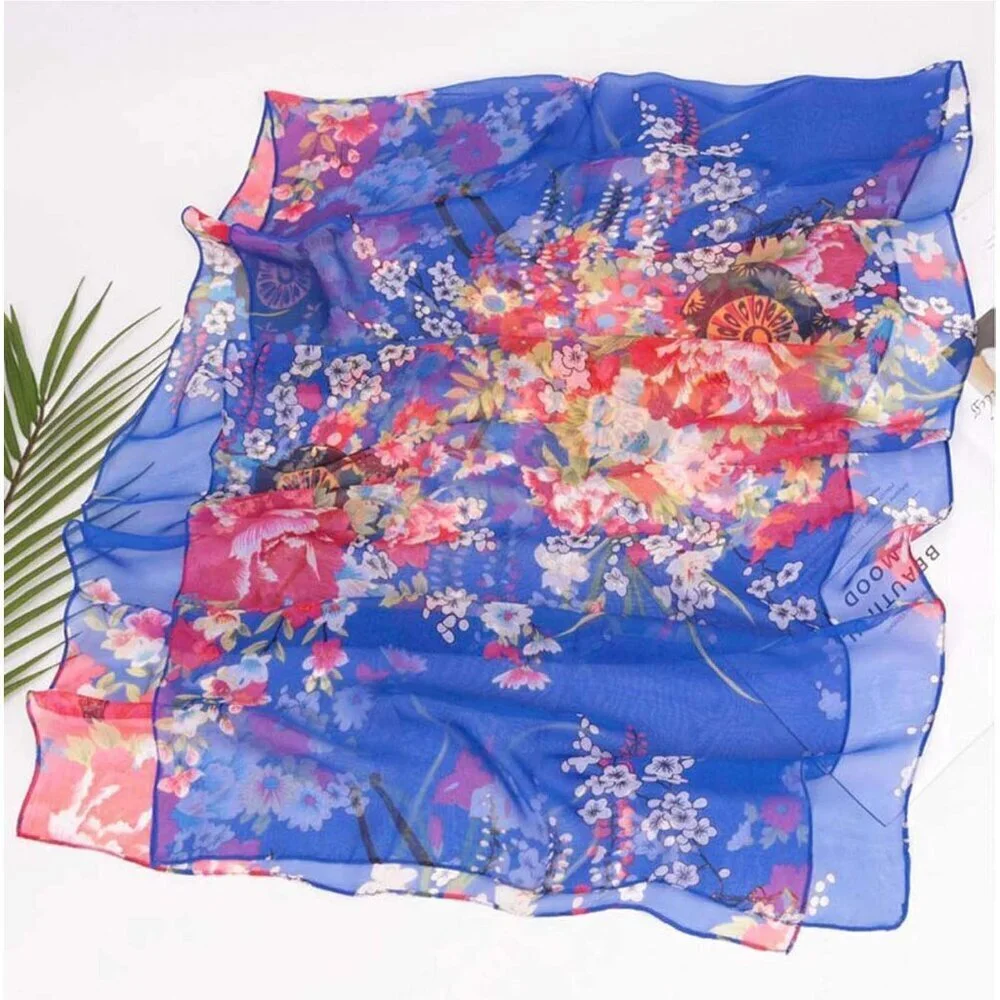 Women's Ao8 Lightweight Floral Print Scarves, Shawl Wraps & Fashion